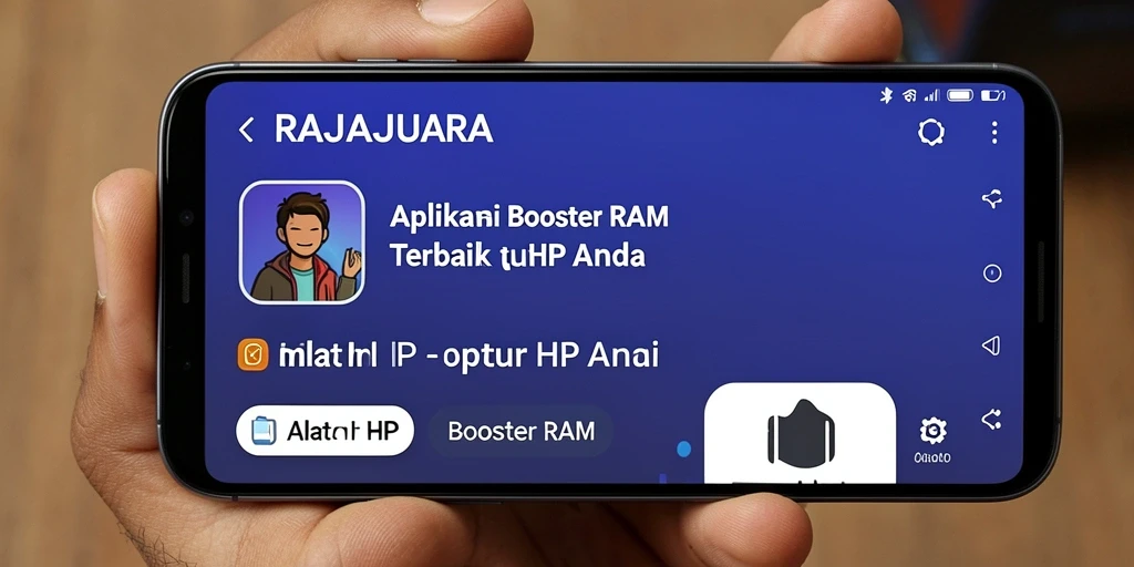 Tampilan antarmuka RAJAJUARA yang sederhana dan fungsional untuk optimasi RAM.