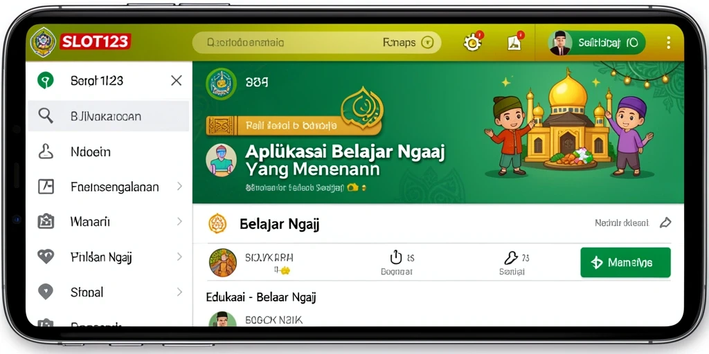 Tampilan antarmuka aplikasi SLOT123 yang sederhana dan menarik.